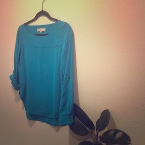 Beautiful Caribbean Blue Blouse